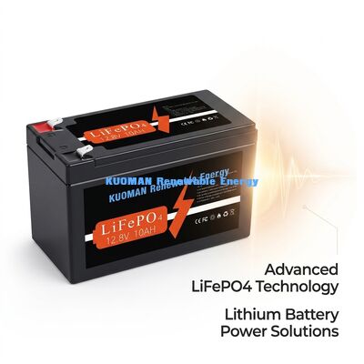 Batteria al litio LiFePO4 da 12V 10Ah 128Wh a ciclo profondo per accumulo di energia e applicazioni RV