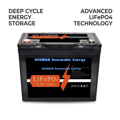 Batteria al litio 12V 50Ah LiFePO4 con 691,2Wh di energia e celle prismatiche per applicazioni a ciclo profondo
