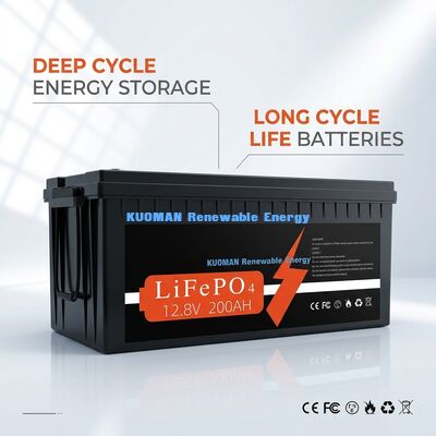 Batteria LiFePO4 a ciclo profondo da 12V 200Ah con 8000 cicli e 10 anni di garanzia per l'accumulo di energia