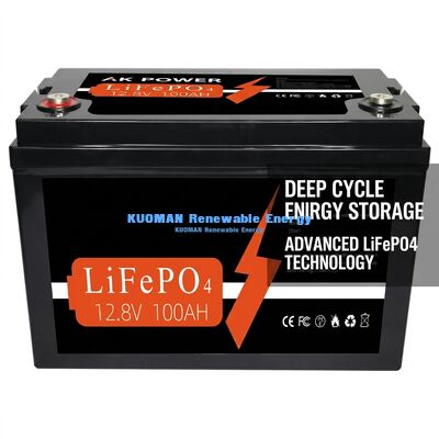 12V 100Ah 1280Wh batteria al litio ciclo profondo con 8000 vita di ciclo per lo stoccaggio dell'energia e la potenza del carrello da golf
