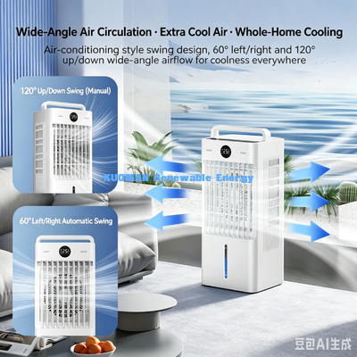 45W di risparmio energetico condizionatore d'aria Ventilatore, Wide Angle Swing Silenzioso Cool Umidificatore Ventilatore