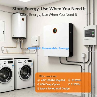 Batteria di alimentazione a parete sottile da 48V 100Ah per energia solare residenziale e alimentazione di backup off-grid
