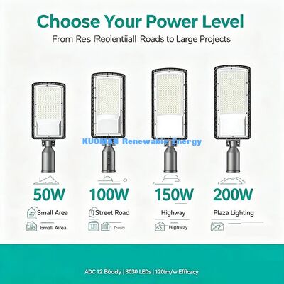 Lampione Stradale a LED con Illuminazione Uniforme e Design Ottico per Autostrade e Strade Residenziali