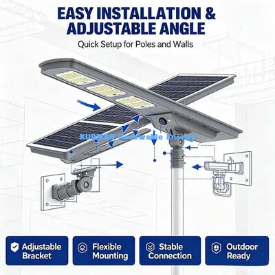 Lampione Solare All-in-One a Risparmio Energetico 40W SMD5050 LED Lampada Solare Nessun Costo Elettrico