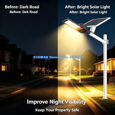 Lampione solare separato opzionale da 300W 400W 500W per autostrade e comunità