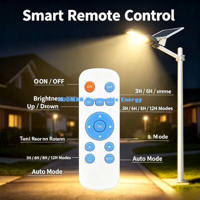 Dimmable Solar Street Light Energy Saving Mode via 2.4G Wireless Remote
