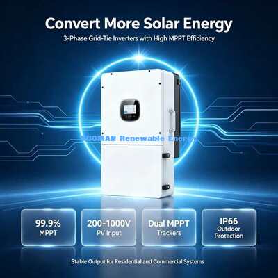 3 MPPT Invertitore solare a tre fasi Max PV Voltage 600V Off Grid Invertitore di energia solare