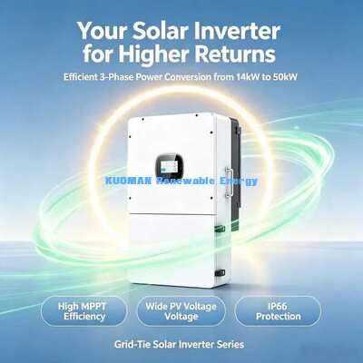 350A Max Charging Discharging Current 18kW 3 Phase Hybrid Solar Battery Inverter