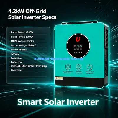 Inverter solare ibrido 4200VA 24V con controller di carica MPPT 120A e ingresso PV massimo 500V