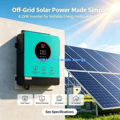 Inverter solare ibrido a batteria da 24V 4200W per sistemi solari domestici connessi alla rete e isolati