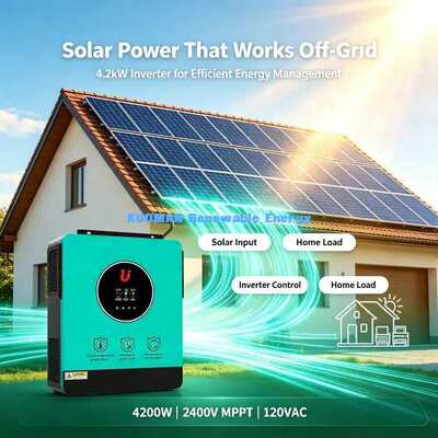 Inverter solare ibrido off-grid da 4,2 kW compatibile con batterie al litio da 24V