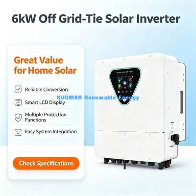 Invertitore solare ibrido da 6000 W con funzione parallela 6 unità Max per uso residenziale