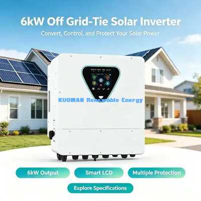 Inverter solare ibrido 6KW 2 MPPT Trasformatore di corrente Monitoraggio remoto WiFi