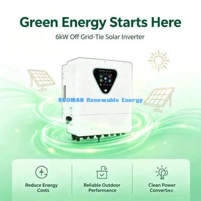 Inverter fotovoltaico ibrido da 6KW con 2 ingressi AC indipendenti e sistema di alimentazione solare con uscita