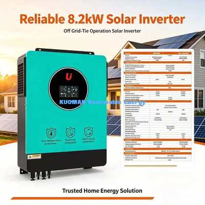 Invertitore solare ibrido 8200W Potenza di sovratensione 16400W 50/60Hz Adattatore di frequenza automatico