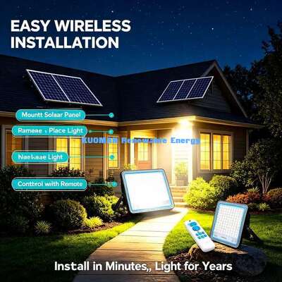 Anti-Aging ABS Lampade da giardino solari Controllo della luce intelligente LED Cortile di sicurezza Illuminazione paesaggistica