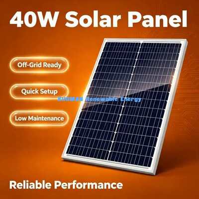 Pannello Solare Monocristallino da 40W in Vetro Temperato per Serra e Alimentazione Remota