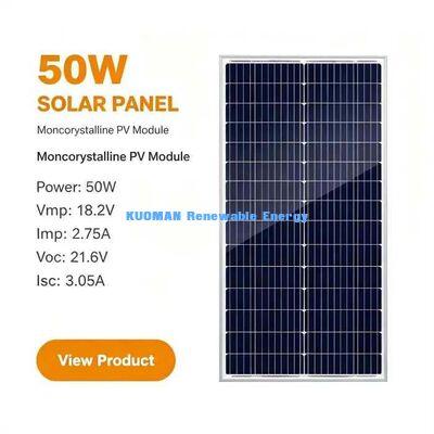 Premium 182mm 28-Cell 50W pannello solare fai da te Home Balcone Off-Grid Solar Kit parte