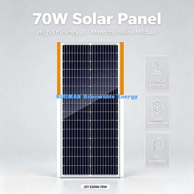 Pannello Solare Monocristallino Durevole da 70W con Elevata Capacità di Carico Meccanico, Unità Solare per Pompa dell'Acqua Agricola