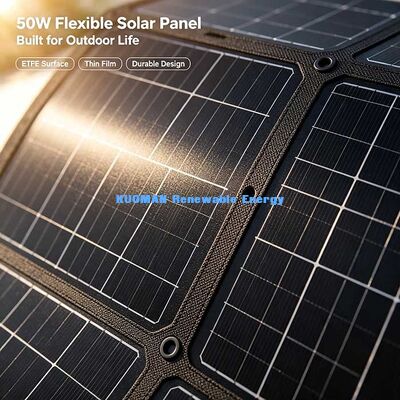 50W pannello solare flessibile ad alta conversione, caricabatterie solare resistente a 360° per superfici curve e abitazioni fuori rete
