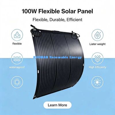Pannello solare flessibile leggero da 105W, con connettore MC4, pronto all'uso per progetti esterni off-grid