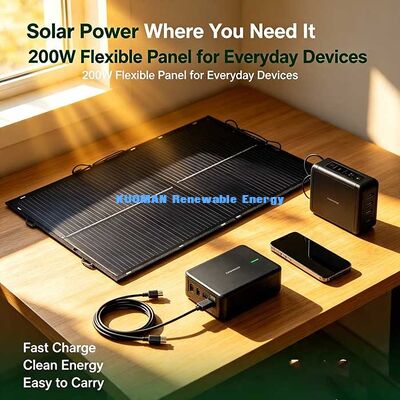 200W pannello solare flessibile fuori rete, modulo solare flessibile per imbarcazioni RV e uso di emergenza