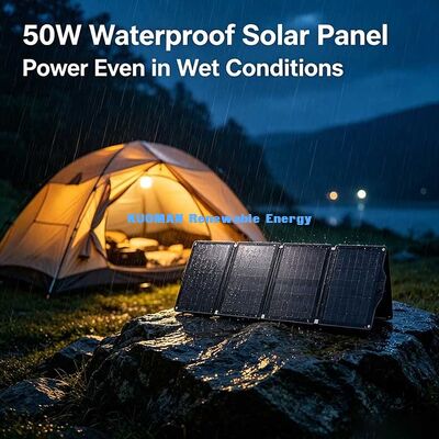 Pannello di caricabatterie solare pieghevole di 50 W durevole, superficie ETFE, alimentazione solare fuori rete