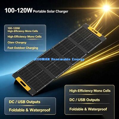 20W pannello portatile pieghevole di caricabatterie solare, energia solare monocristallina ad alta efficienza per il campeggio Van-Life
