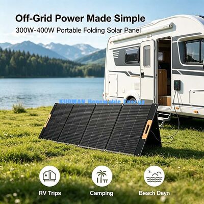Pannello Solare Laminato ETFE Pieghevole da 400W, Alimentazione Solare Portatile Off-Grid per Vita in Camper