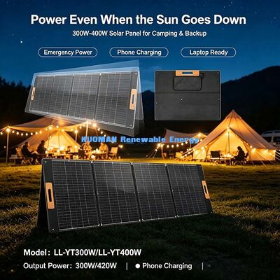 Pannello Solare Pieghevole e Portatile da 300W Leggero, Caricatore Solare Portatile da Esterno per Escursionismo e Campeggio