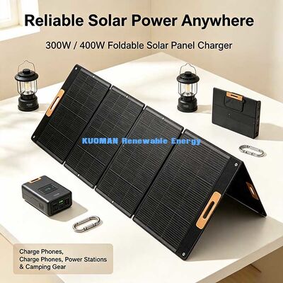 Pannello Solare Pieghevole e Portatile da 300W Leggero, Caricatore Solare Portatile da Esterno per Escursionismo e Campeggio