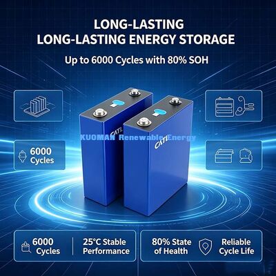 Cella prismatica LiFePO4 CATL da 3,2V 280Ah, cella agli ioni di litio a lunga durata per accumulo solare off-grid e alimentazione di backup
