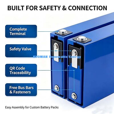 3.2V 280Ah LiFePO4 Batteria Cella prismatica, Cella agli ioni di litio di lunga durata per lo stoccaggio solare fuori rete e alimentazione di riserva