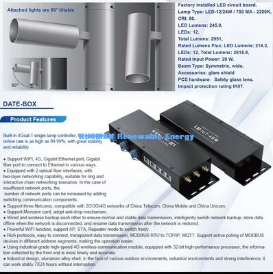 Smart Street Light Pole con gestione remota e piattaforma cloud