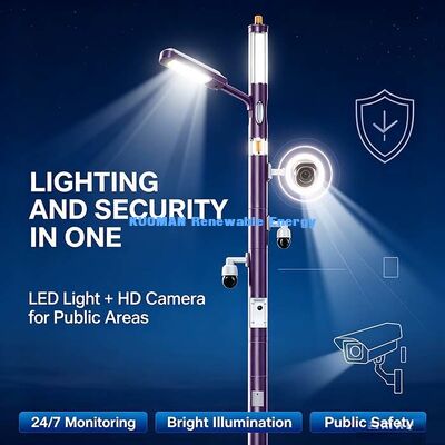 Sistema di pali intelligenti con luce LED, telecamera, WiFi e chiamata di emergenza