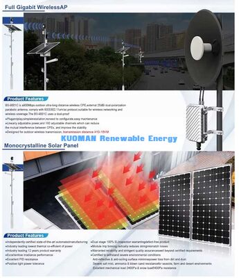 Sistema di chiamata d'emergenza impermeabile, polo solare intelligente, interfono audio full-duplex