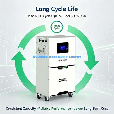 51.2V 100Ah Batteria al litio 5.12kWh, 98% di efficienza andata e ritorno Immagazzinamento di energia solare
