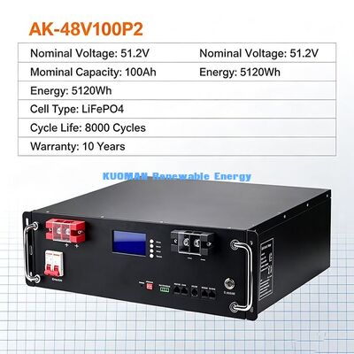 48V 100Ah 19 pollici batteria a scaffale 5.12kWh Per la sala server UPS Emergency Backup Power